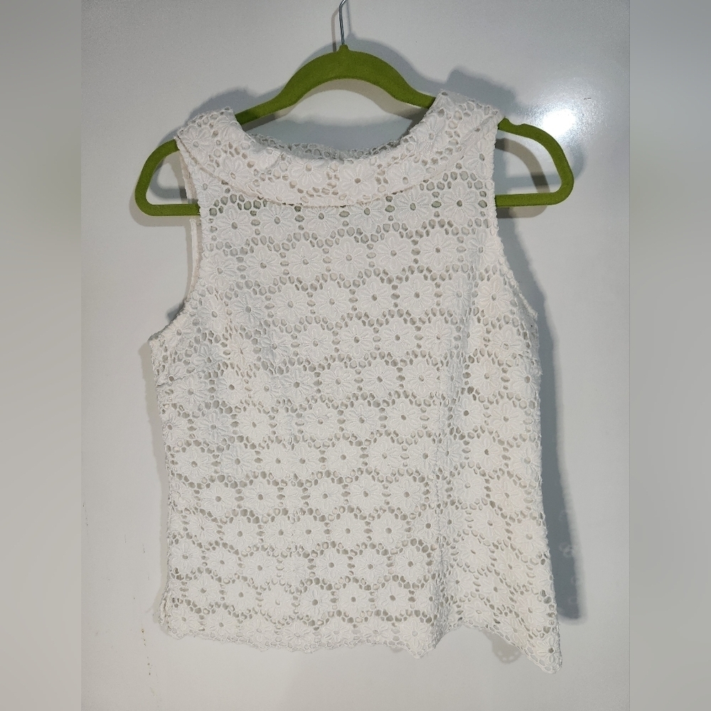 Talbots Embroidery Lace Top, Size 6